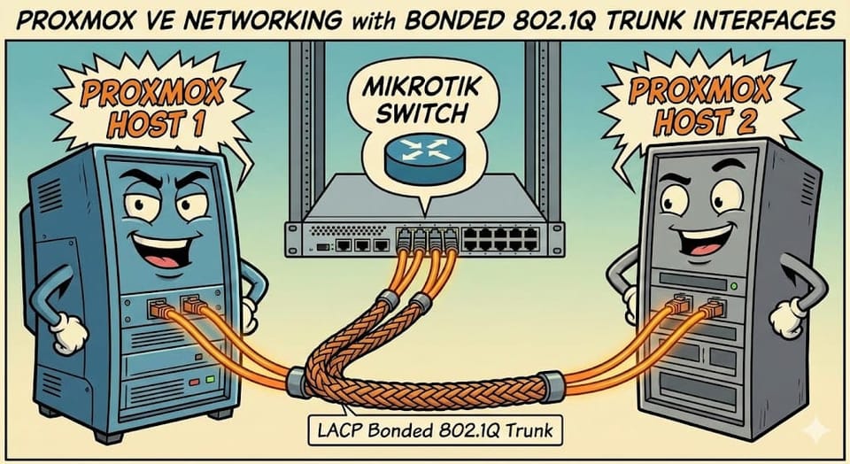 Proxmox VE Networking with Bonded 802.1Q Trunk Interfaces